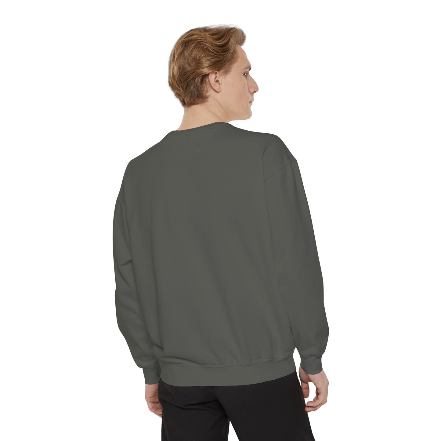 Peace Hand Unisex Garment-Dyed Sweatshirt, Cozy Streetwear, Gift for Friends, Relaxed Casual Sweater, Perfect for Everyday Wear