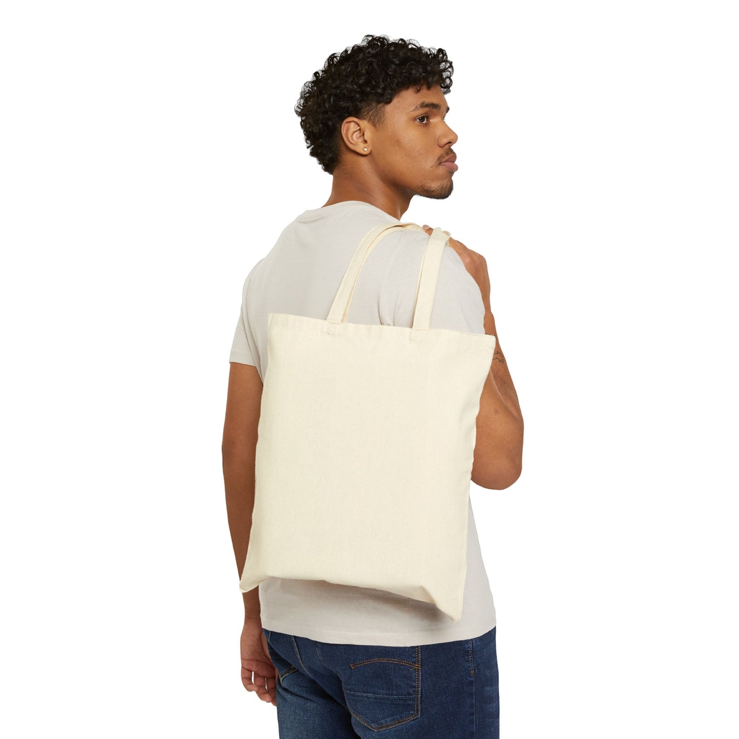 Eco-Friendly Mountain Landscape Cotton Canvas Tote Bag, Reusable Grocery Bag, Beach Bag, Gift for Nature Lovers, Sustainable Fashion